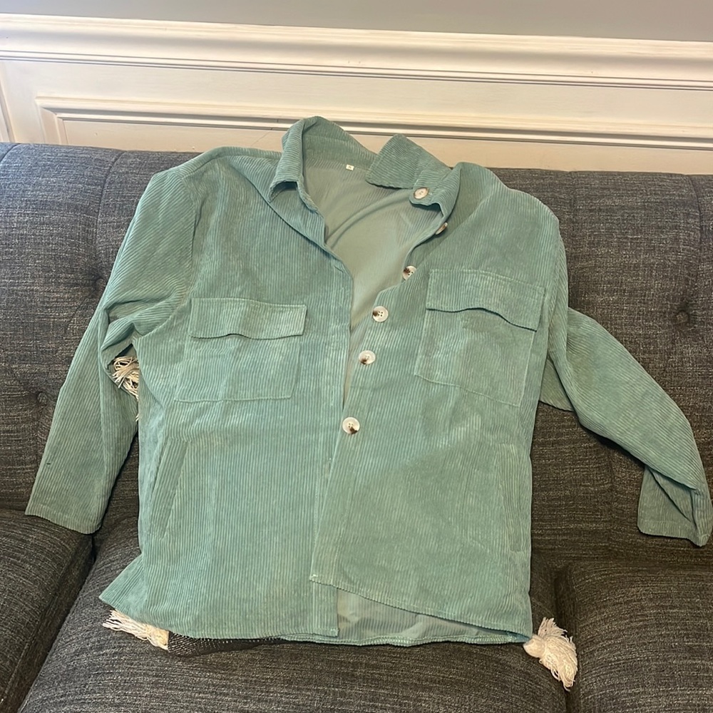 NEver worn sage green shacket